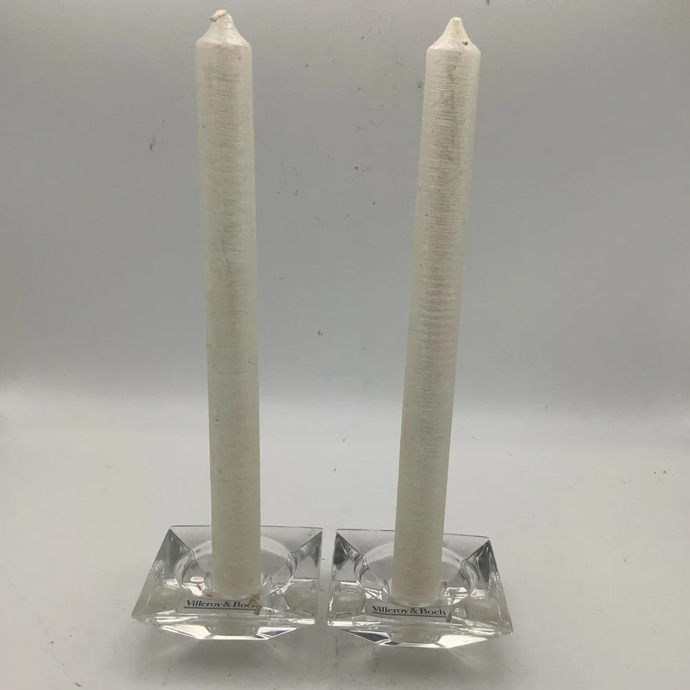 Villeroy & Boch Germany 24% Lead Crystal Candle Holders